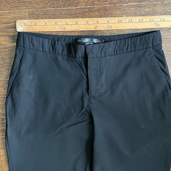 Black Theyskens' Theory Ankle Pants-Size-Size 0 - Picture 4 of 6
